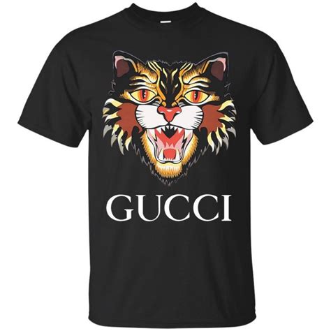 gucci black cat shirt fake|angry cat t shirt gucci.